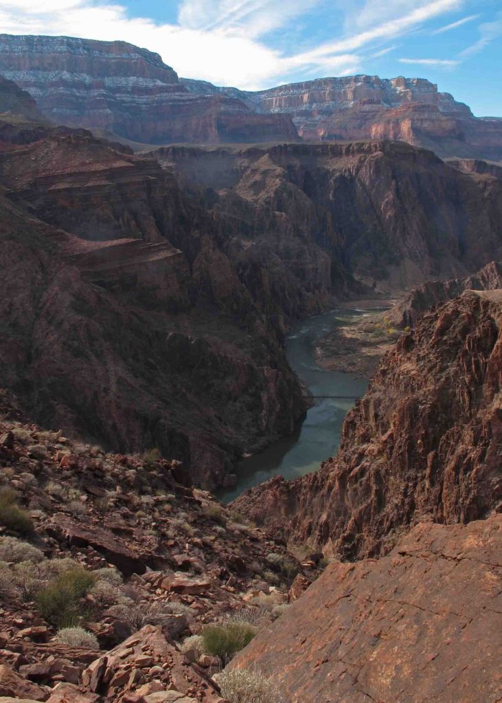 The Colorado River and South Rim as viewed from the Clear Creek Trail