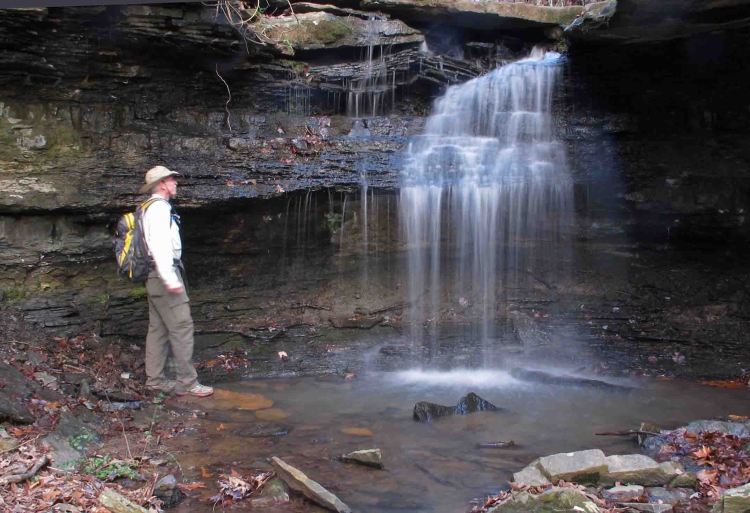 LAT Waterfall with person