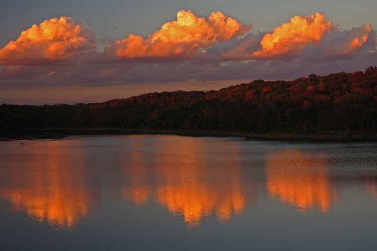 Lake Alma Trail at sunset. 
