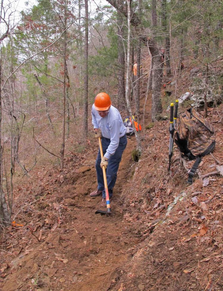 Building the Dawna Robinson Spur Trail. 