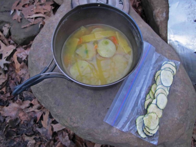 Dehydrated potatoes and squash