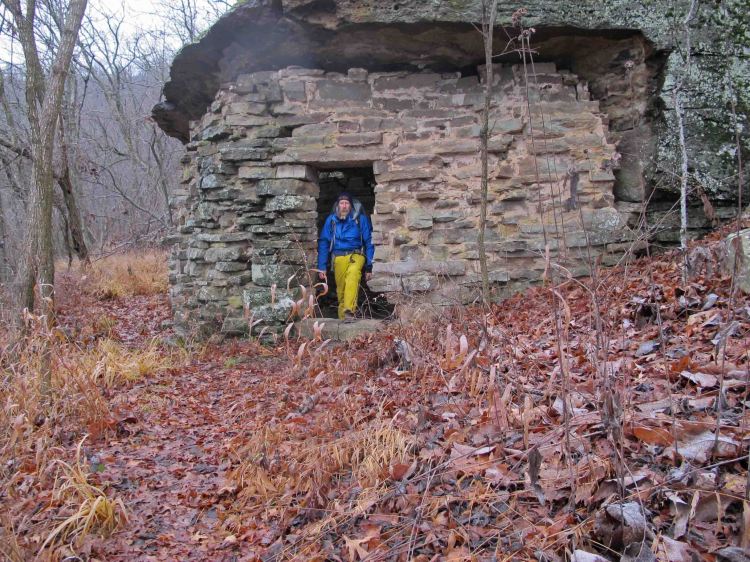 Refuge from the rain in the Rock House