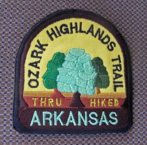 Thru Hike patch earned for hiking the first 165-miles of the OHT.