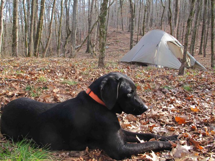 Relaxing after a good day of hiking. 