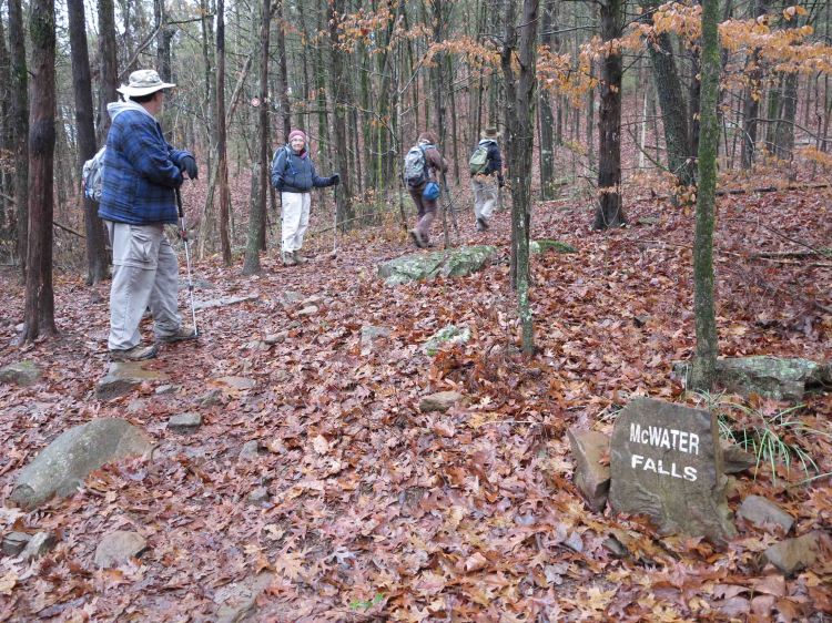 Spur trail to McWater Falls