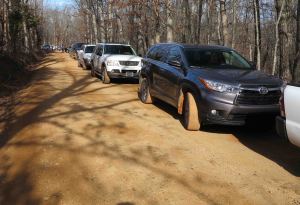 Parking on Cave Mountain Road.  