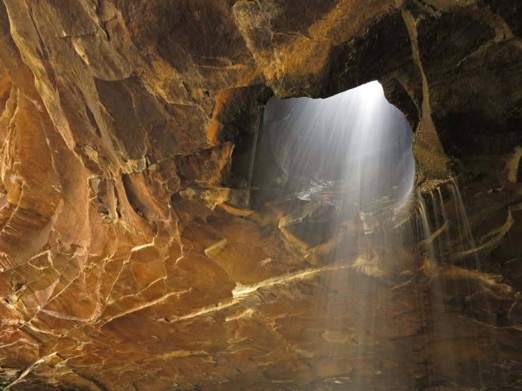 Glory Hole Falls up close.