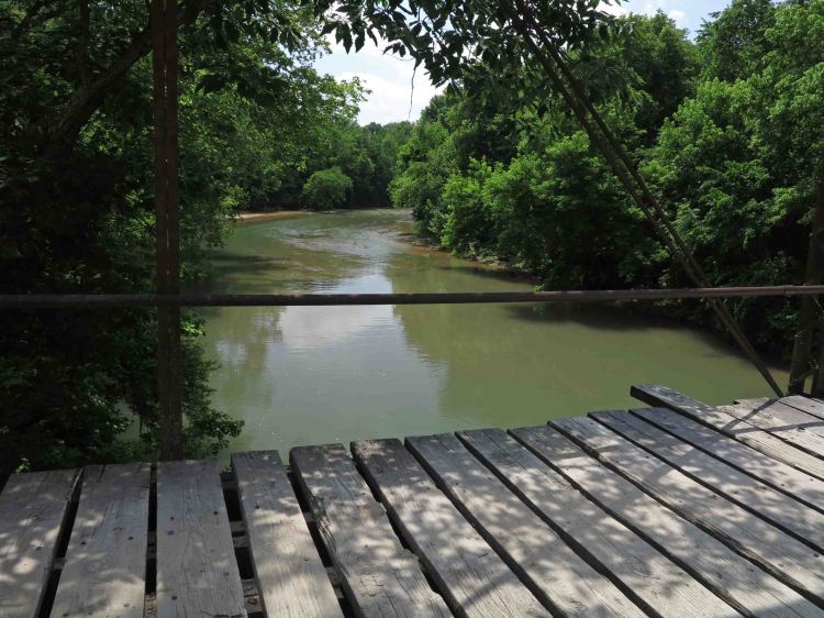 Looking upstream from Flat Creek Bridge