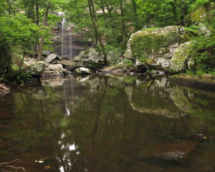Cedar Creek below the falls. 
