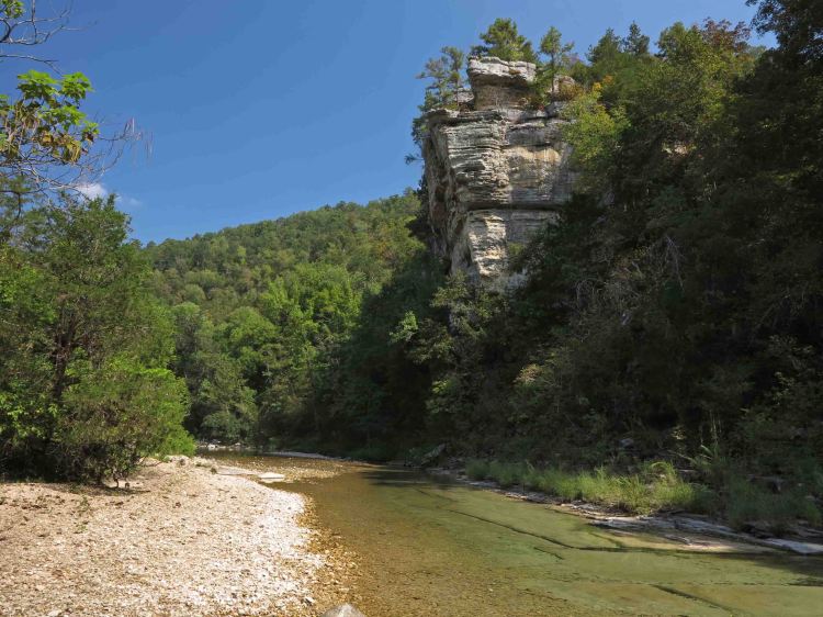 Bluff point on North Sylamore Creek