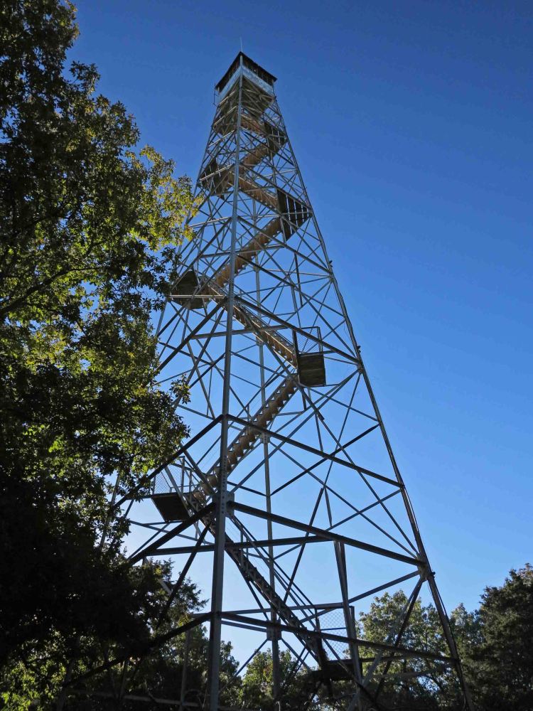 Fire tower at the trailhead off of Hwy 125 