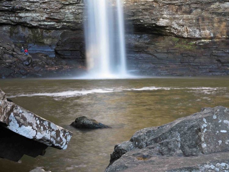 The base of Cedar Falls